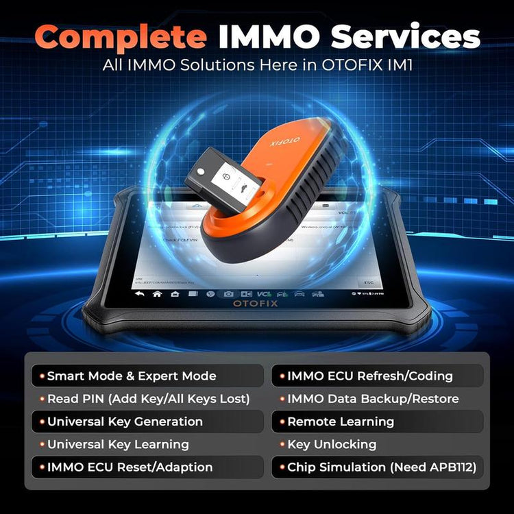 OTOFIX IM1 Key Fob Programmer Car Diagnostic Scan Tool 2 Years Free Update IMMO Functions,Bi-Directional Scanner, All System Diagnostic Scanner for Car,40+ HOT Services,Doip&Canfd