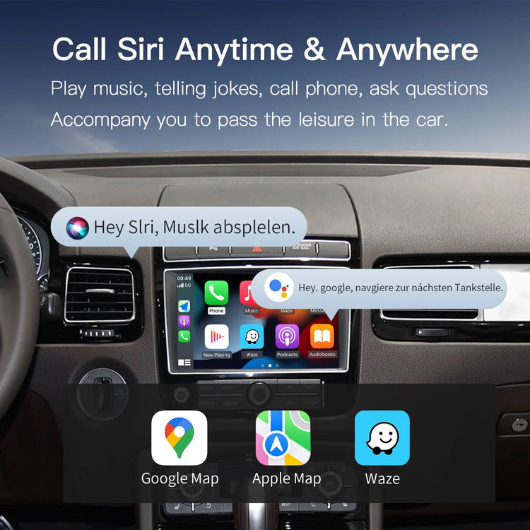 Wireless Carplay Android Auto for Volkswagen Touareg with 8-Inch Screen RNS850 2010-2018 Mirroring Car Play Airplay Multimedia.
