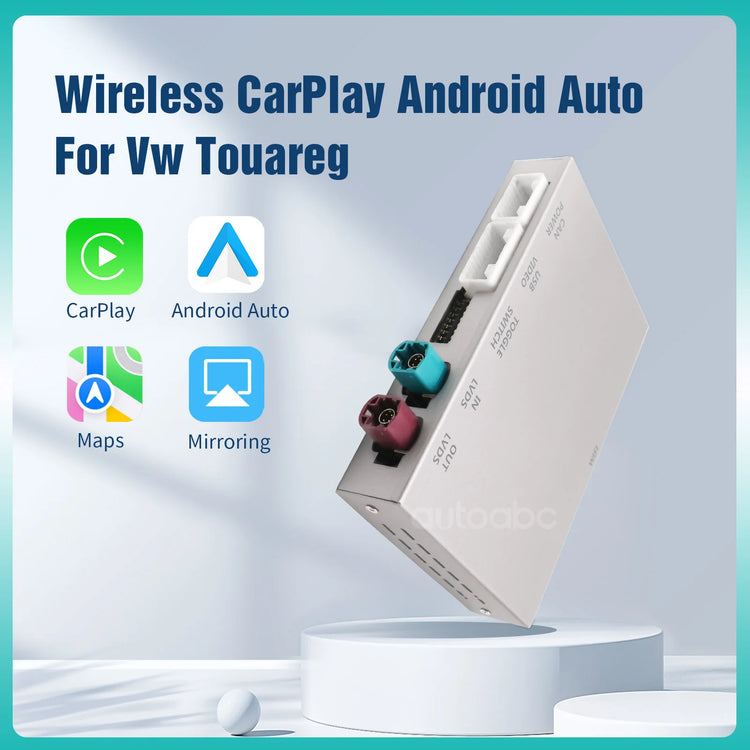 Wireless Carplay Android Auto for Volkswagen Touareg with 8-Inch Screen RNS850 2010-2018 Mirroring Car Play Airplay Multimedia.