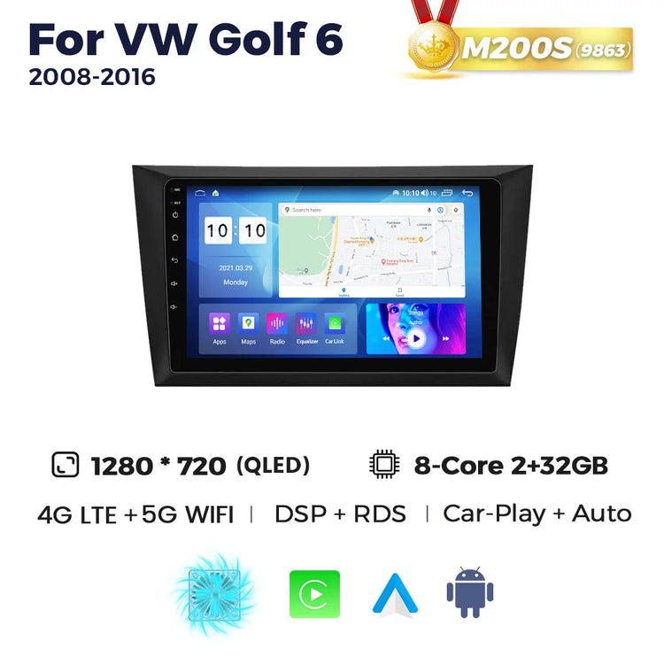 Android 8Core Wireless Car-Play Auto Car Radio Video Multimedia Player for VW Golf 6 2008-2016 GPS Navigation 5G WIFI DSP.