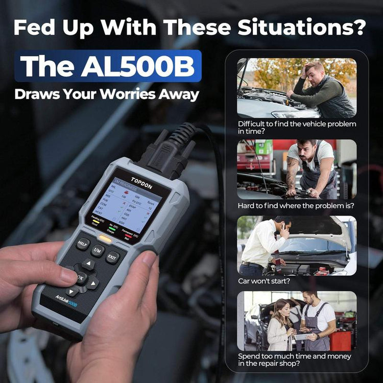 TOPDON Artilink500B 2-In-1 OBDII Scanner and Battery Tester