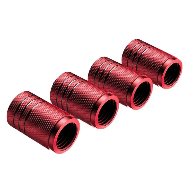 4Pcs Car Tire Valve Stems Cap Knurling Style Tire Valve Cap Aluminum Tire Wheel Stem Air Valve Cap Car Universal Accessories
