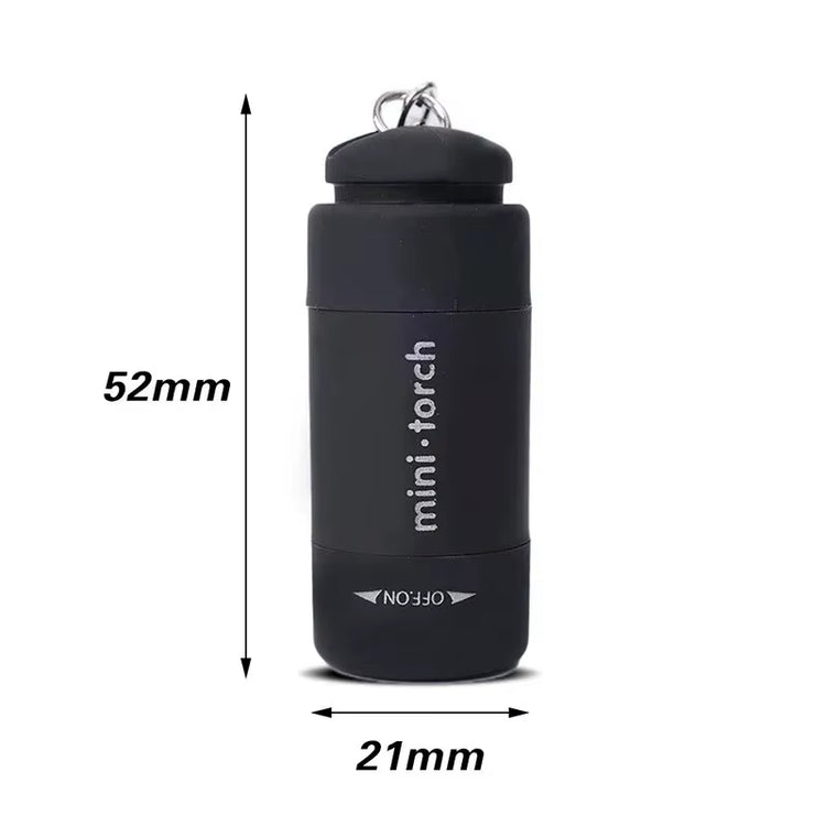 LED Micro Pocket Flashlight Portable USB Rechargeable Keychain Flashlight Waterproof Home Outdoor Hiking Camping Flashlight
