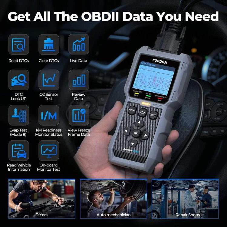 TOPDON Artilink500B 2-In-1 OBDII Scanner and Battery Tester
