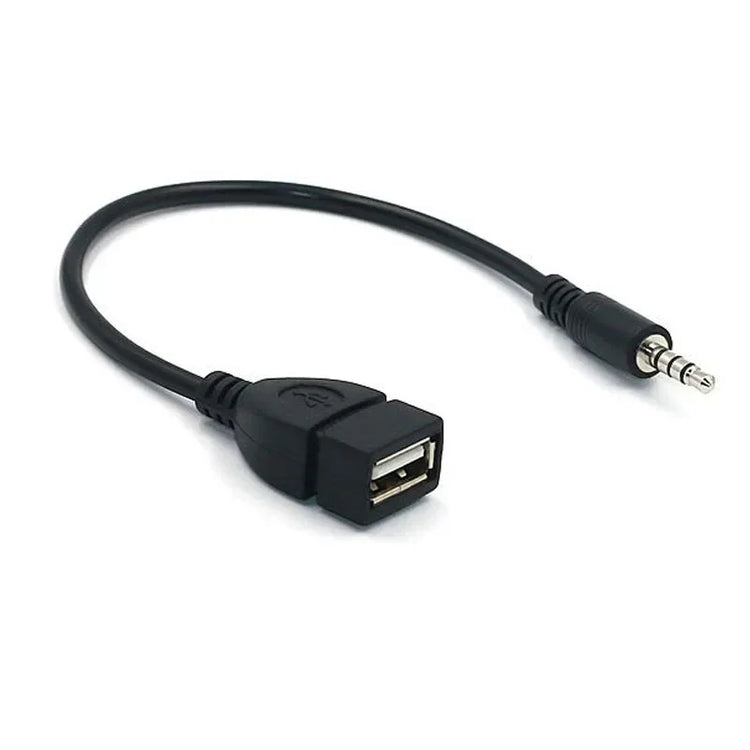 Car MP3 Player Converter 3.5 Mm Male AUX Audio Jack Plug USB 2.0 Female Converter Cable Cord Adapte Alpicool Pioneer Car Audio.