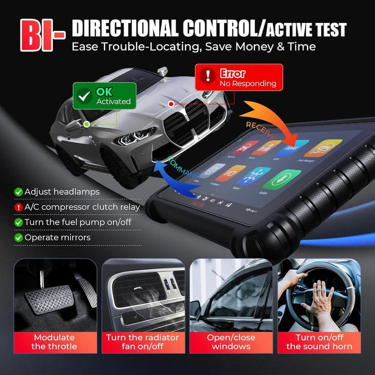 Autel Maxipro MP900E-KIT Car Diagnostic OBD2 Scanner Doip/Can FD, 11 PCS OBD1 Cables ECU Coding, 40+ Services, Active Test, FCA SGW Upgraded of MP808S/MP808BT PRO/MP900