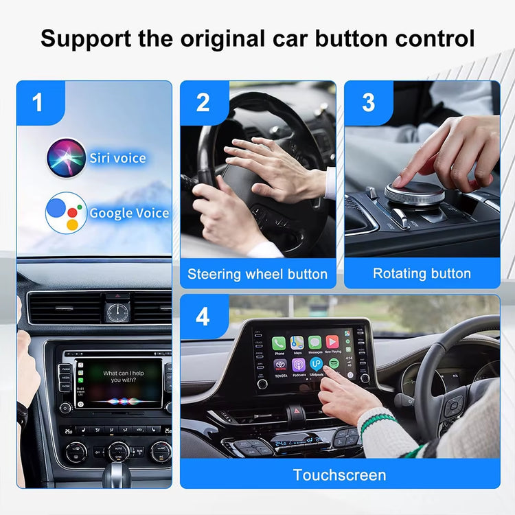 Android 14 Auto Carplay Smart Ai Tv Box Wireless Carplay Adapter for Car Radio with Wired Carplay Car Intelligent Systems