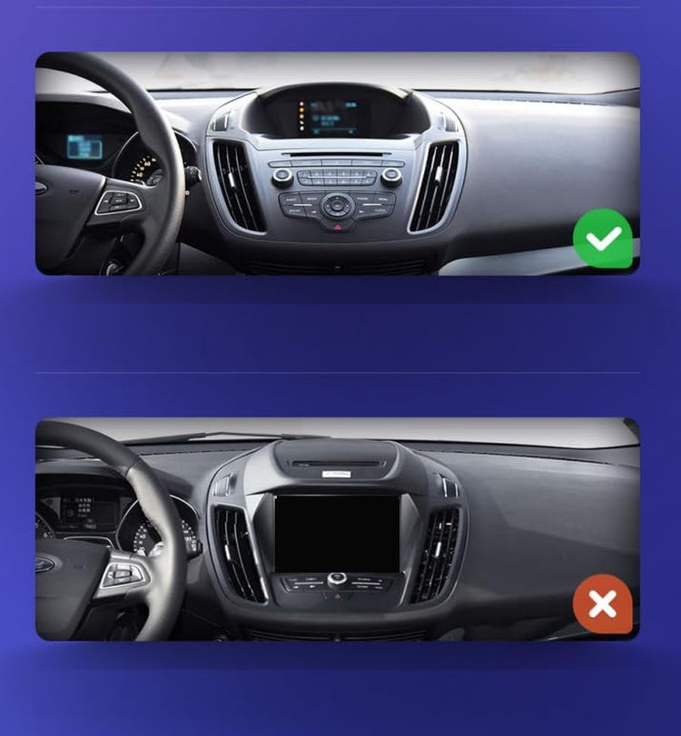 Octa Core 6GB+128GB for Ford Kuga Escape C-Max 2013-2017 Double Din Car Stereo, Android 14 Car Radio Player,9 Inch IPS Touch Screen GPS Navigation Bluetooth Head Unit DSP Car Play Android Auto.