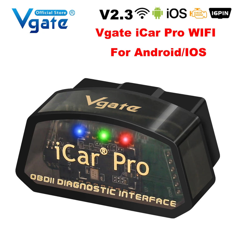Icar Pro Elm327 V2.3 OBD 2 OBD2 Car Diagnostic Tools WIFI Bluetooth 4.0 for Android/Ios BT3.0 for Android ODB2 Car Scanner.