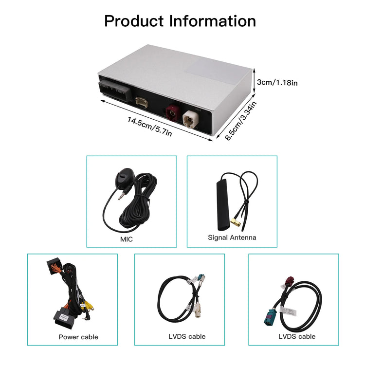 Wireless Carplay Android Auto for Volkswagen Touareg with 8-Inch Screen RNS850 2010-2018 Mirroring Car Play Airplay Multimedia.