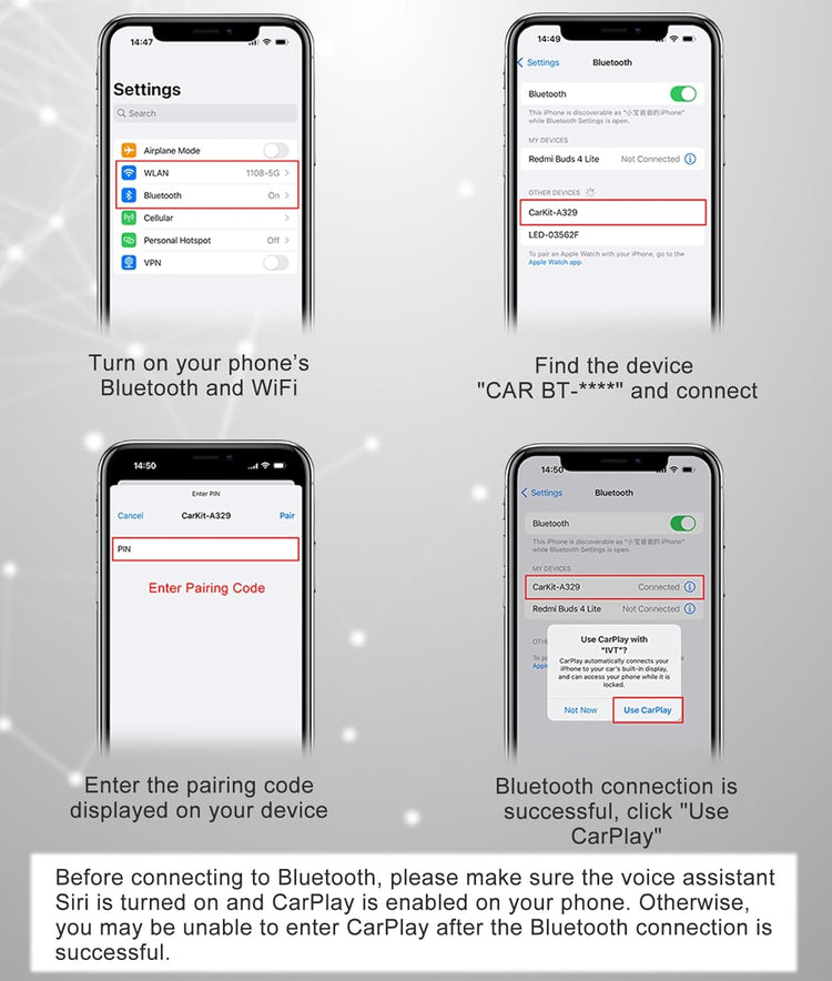 Wireless Apple Carplay Android Auto Screen for Car, 7" HD Touch Screen Car Stereo Portable Live Navigation Car Play Mirror Link Music Video Player Siri/Airplay/Aux/Fm/Radio.