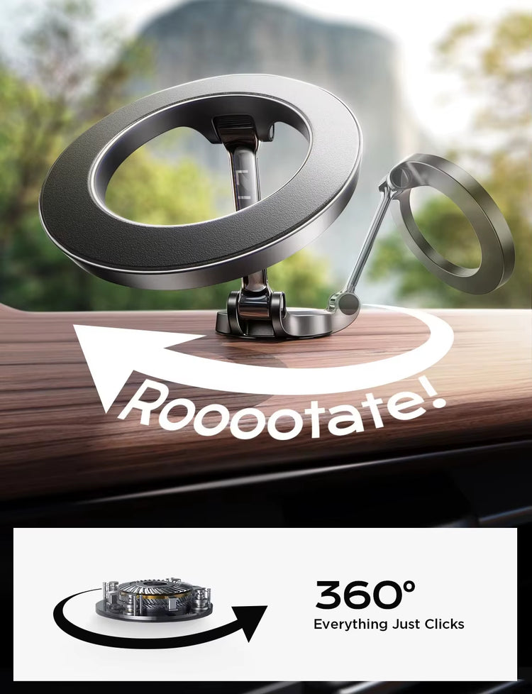 Lisen Car Magnetic Folding Phone Holder Antishake Holder Suction Cup Car Navigation Phone Holder