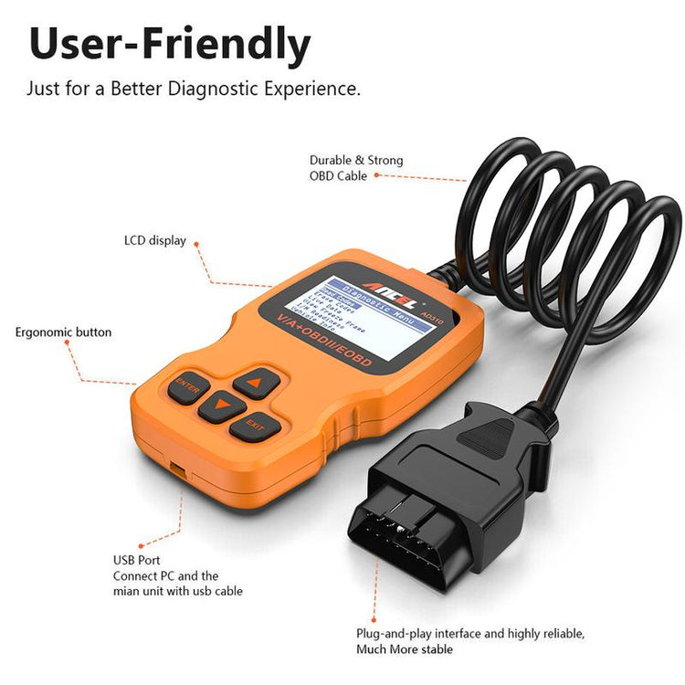 ANCEL AD310 Classic Enhanced Universal OBD II Scanner Car Engine Fault Code Reader CAN Diagnostic Scan Tool Ob D Diagnostic Code