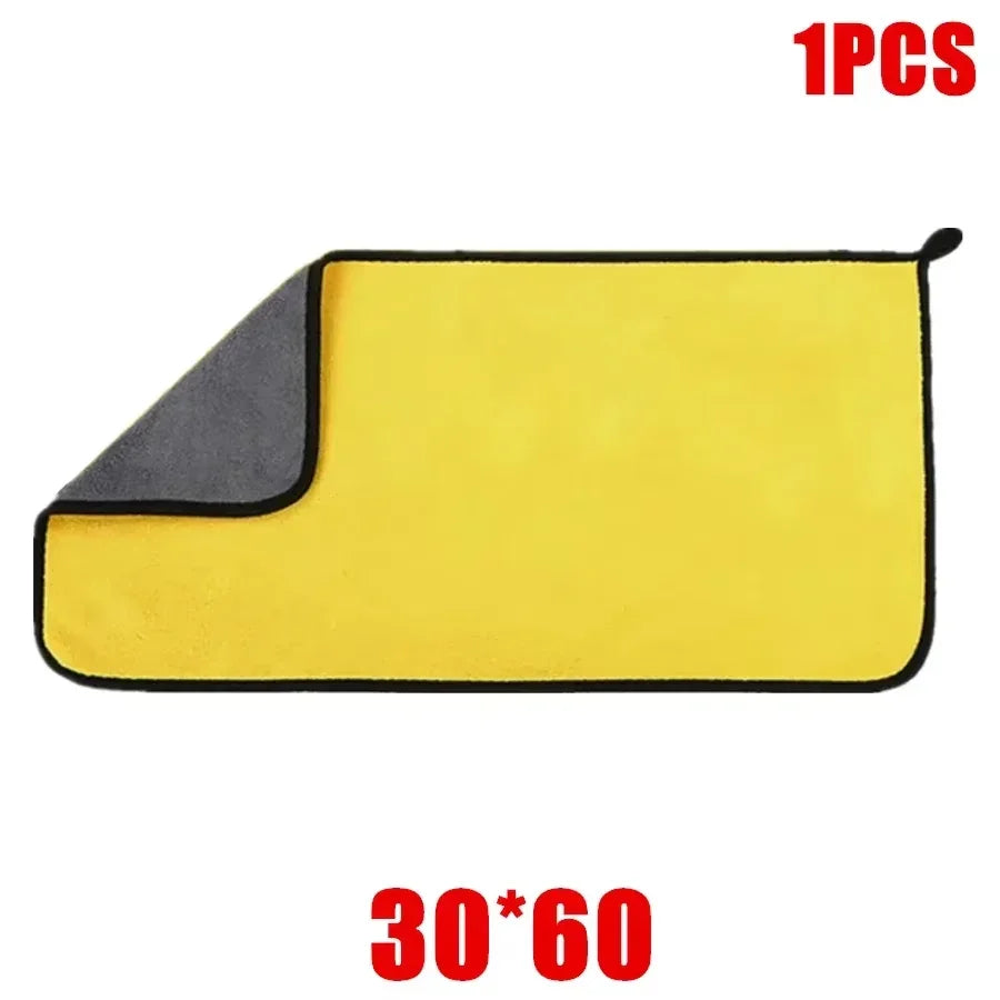 1/2/6Pcs Microfiber Cleaning Towel Car Cleaning Cloths Professional Detailing Car Drying Microfiber Towel Wash Towel Motorcycle