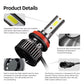 Roadsun Mini H4 H7 LED Car Headlight Bulb 12000LM 6000K H1 H3 H11 H13 9012 9005 HB3 9006 HB4 9007 Running Auto Fog Head Lamp.