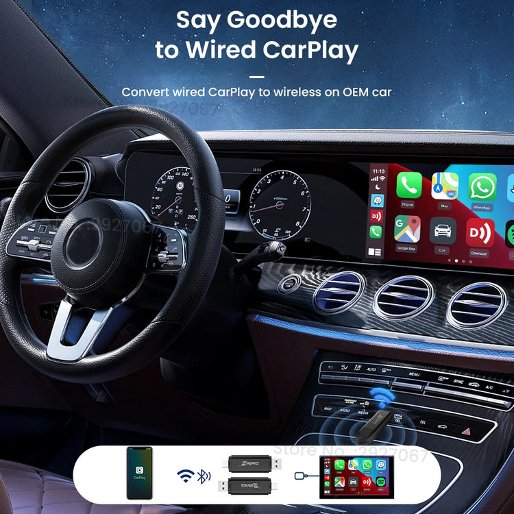 New Wireless Carplay Adapter MINI 5 USB Dongle Wired to Wireless Car Play Box Android Auto Wifi BT Fast Auto Connect.