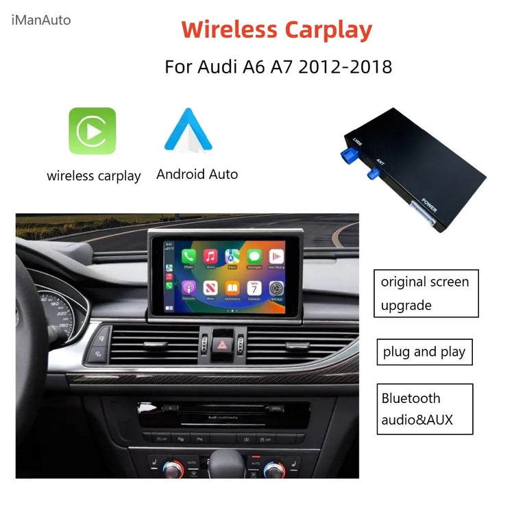 Wireless Carplay Module for Audi A6 A7 2012-2018 Android Auto Interface Bluetooth Audio Rear Camera Car Play.