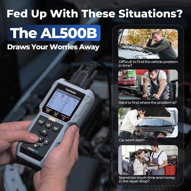 TOPDON Artilink500B 2-In-1 OBDII Scanner and Battery Tester