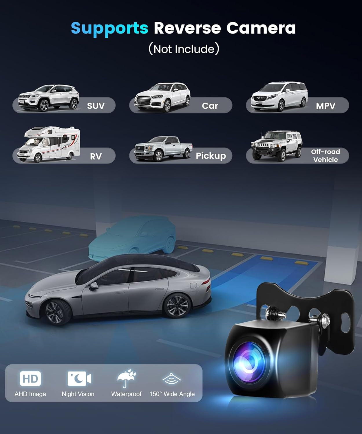 10.26 Inch Carplay Screen for Car,  Portable Android Auto Car Stereo HD IPS Touch Screen,Wireless Car Play Screen with GPS Navigation & Voice Control, Mirror Link,Bluetooth,Fm Transmission,Aux.