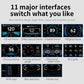 2025 New Car Digital GPS Tachometer, Car HUD Head-Up Display, OBD/GPS Smart Meter, Speed, Engine RPM, Voltage Screen, Fault Detection, Clear Fault Code, Hill Descent Meter, Ambient Lighting Multifunctional for Most Vehicles