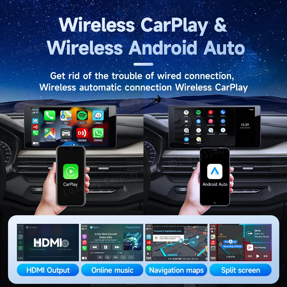 128G  Ai Box Android 13 Wireless Carplay HDMI Output Wireless Adapter Android Auto Car Play Qualcomm 6225 Fota Upgrade.