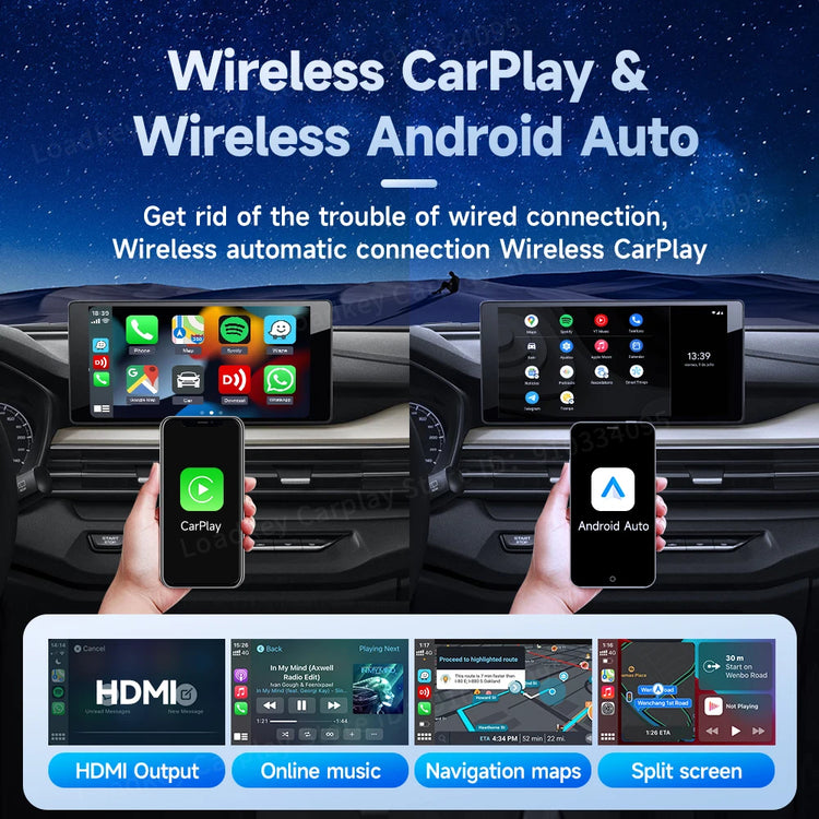 128G  Ai Box Android 13 Wireless Carplay HDMI Output Wireless Adapter Android Auto Car Play Qualcomm 6225 Fota Upgrade.