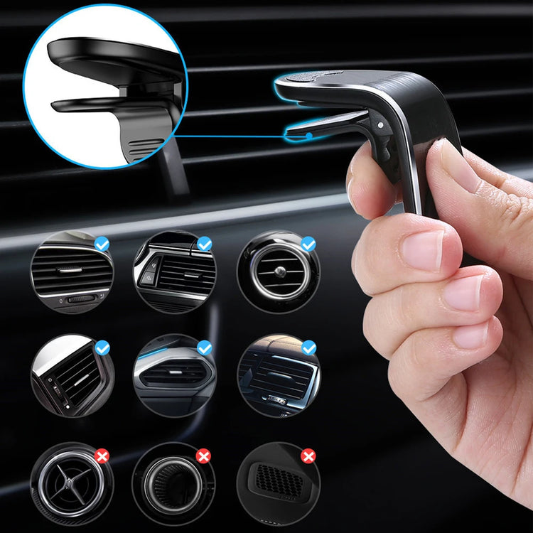 New Car Phone Holder Magnetic Gps Auto Universal Clip-On Air Vent Car Phone Holder Bracket for Car Accessorie Phone Holder Tools