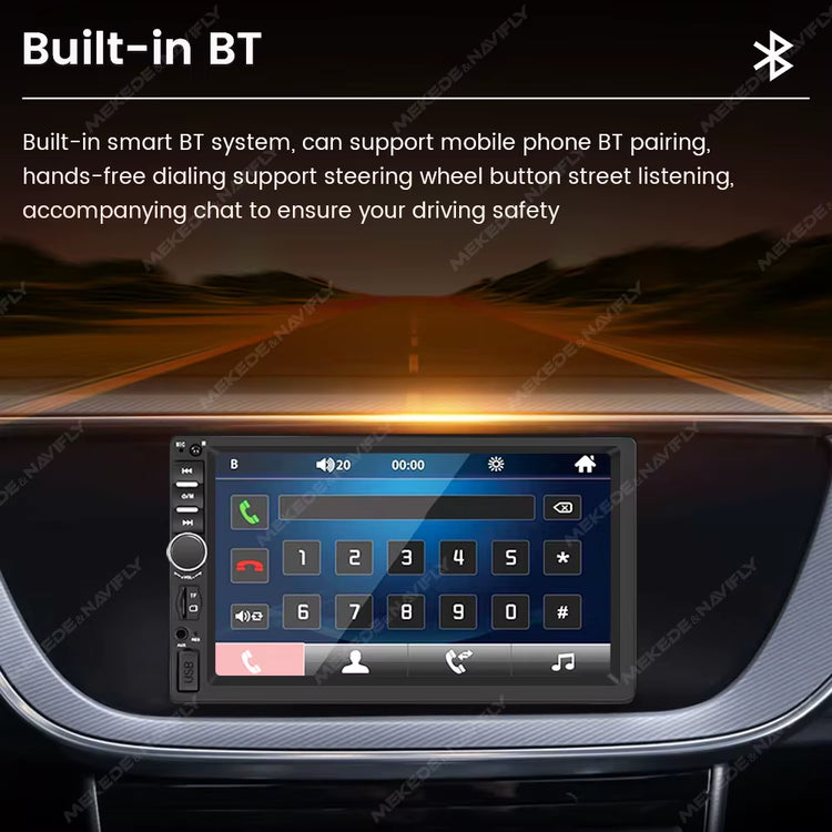 2Din Auto Radio Car Universal Multimedia DVD Player MP5 Wired Carplay Android Auto Mirror Link BT Support Rear View Camera SWC.