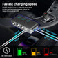 Cigarette Lighter Adapter 140W Cigarette Lighter USB Charger with 12V USB Socket Dual Plug/Port & Extension Lead Fast Charge for All Car Devices