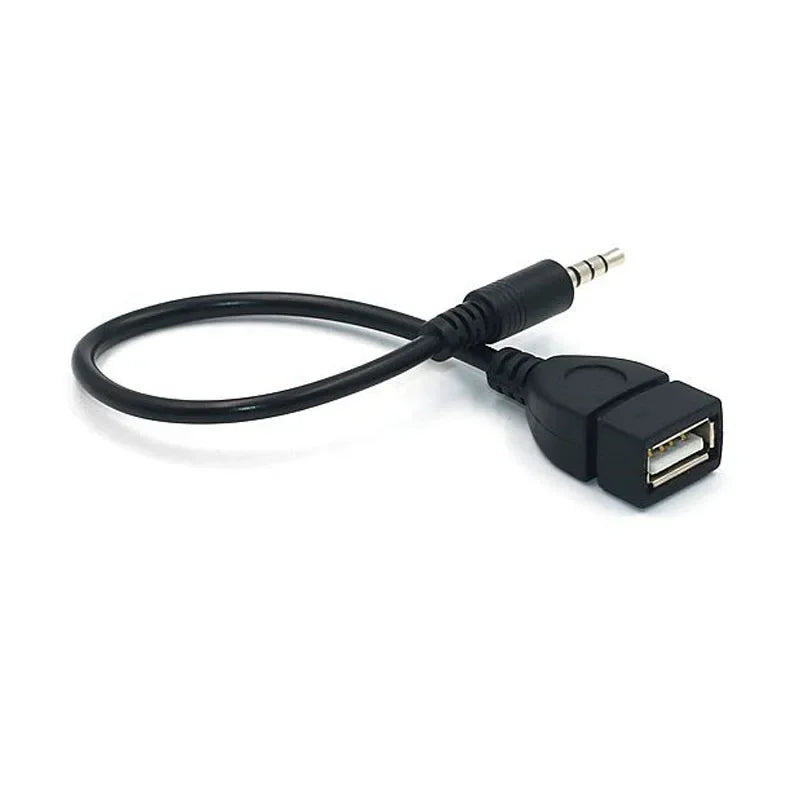 Car MP3 Player Converter 3.5 Mm Male AUX Audio Jack Plug USB 2.0 Female Converter Cable Cord Adapte Alpicool Pioneer Car Audio.