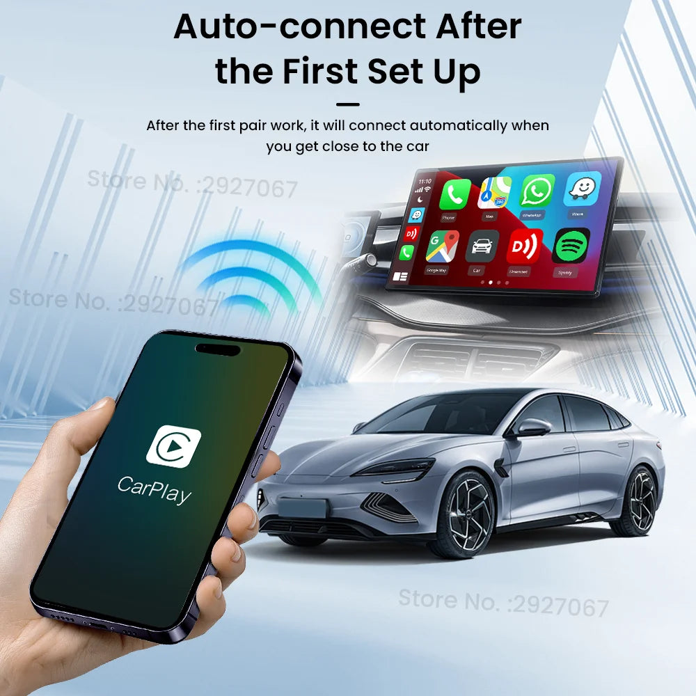 New Wireless Carplay Adapter MINI 5 USB Dongle Wired to Wireless Car Play Box Android Auto Wifi BT Fast Auto Connect.