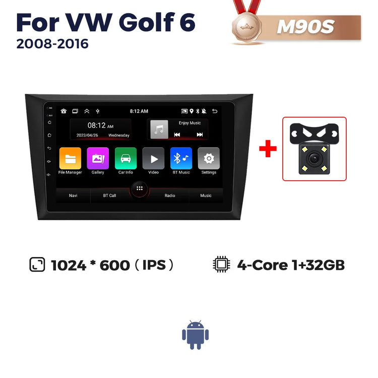 Android 8Core Wireless Car-Play Auto Car Radio Video Multimedia Player for VW Golf 6 2008-2016 GPS Navigation 5G WIFI DSP.