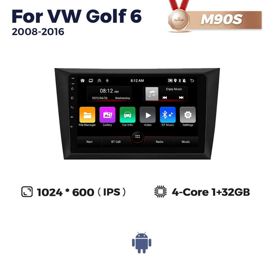 Android 8Core Wireless Car-Play Auto Car Radio Video Multimedia Player for VW Golf 6 2008-2016 GPS Navigation 5G WIFI DSP.