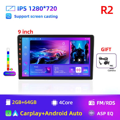 2 Din 7 9 10 Inch Car Play Android Radio Multimedia Carplay Android Auto 2 Din Stereo Receiver Player 2DIN GPS 4 8 Core 4G 64G.