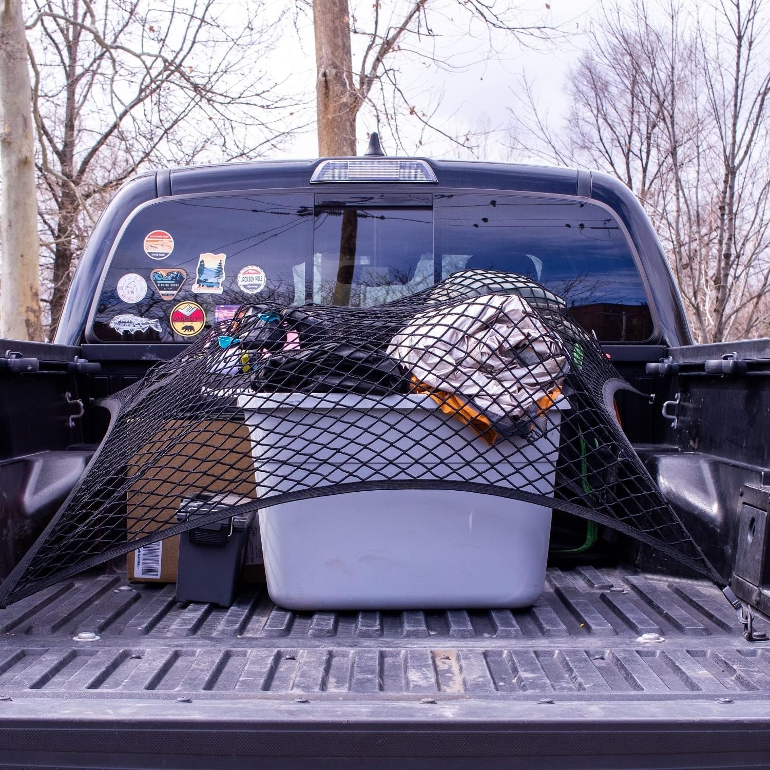 Highly Elastic Cargo Net, Simple Truck Bed Cargo Mesh Organizer, Suitable for Daily Light Loads of Trucks, 4&