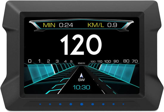 Jemora Multi-Functions Trip Computer P22 Universal Car Head up Display Car Gauge, OBDⅡ Diagnostic and Slope Meter Digital Speedometer Safe Driving Computer Overspeed Alarm for All Vehicles