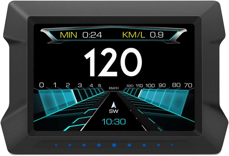 Jemora Multi-Functions Trip Computer P22 Universal Car Head up Display Car Gauge, OBDⅡ Diagnostic and Slope Meter Digital Speedometer Safe Driving Computer Overspeed Alarm for All Vehicles