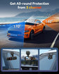 Dash Cam Front and Rear inside 3 Channel Dashcam for Cars 1080P with 64GB Card Adjustable Lens 3 Ways Triple Camera with Night Vision, G-Sensor, Loop Recording, Parking Monitor
