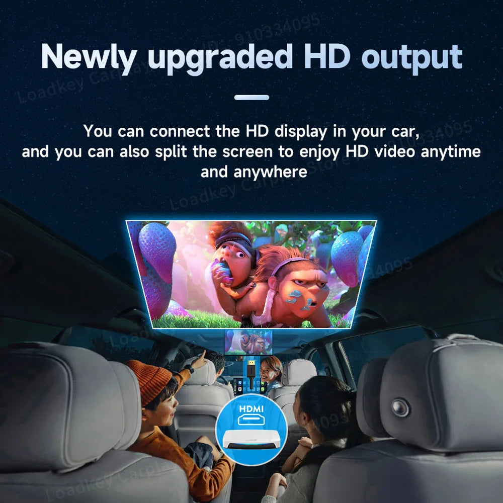 128G  Ai Box Android 13 Wireless Carplay HDMI Output Wireless Adapter Android Auto Car Play Qualcomm 6225 Fota Upgrade.