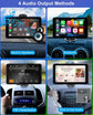 Wireless Apple Carplay Android Auto Screen for Car, 7" HD Touch Screen Car Stereo Portable Live Navigation Car Play Mirror Link Music Video Player Siri/Airplay/Aux/Fm/Radio.