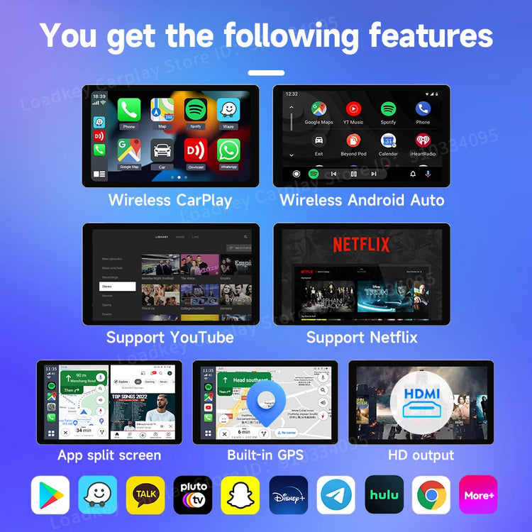 128G  Ai Box Android 13 Wireless Carplay HDMI Output Wireless Adapter Android Auto Car Play Qualcomm 6225 Fota Upgrade.