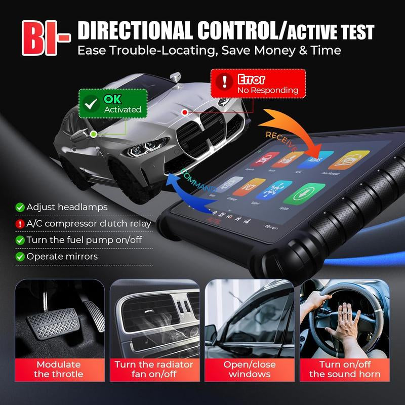 Autel Maxipro MP900E-KIT Car Diagnostic OBD2 Scanner Doip/Can FD, 11 PCS OBD1 Cables ECU Coding, 40+ Services, Active Test, FCA SGW Upgraded of MP808S/MP808BT PRO/MP900