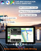 Wireless Apple Carplay Android Auto Screen for Car, 7" HD Touch Screen Car Stereo Portable Live Navigation Car Play Mirror Link Music Video Player Siri/Airplay/Aux/Fm/Radio.