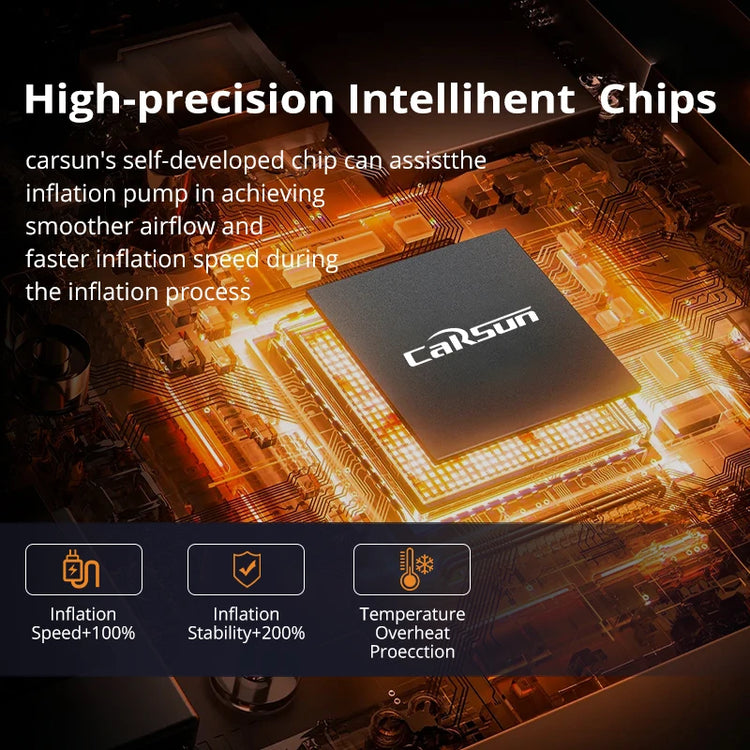 CARSUN Rechargeable Air Pump Tire Inflator Portable Compressor Digital Cordless Car Tyre Inflator for Bicycle Balls