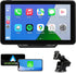 Wireless Apple Carplay Android Auto Screen for Car, 7" HD Touch Screen Car Stereo Portable Live Navigation Car Play Mirror Link Music Video Player Siri/Airplay/Aux/Fm/Radio.