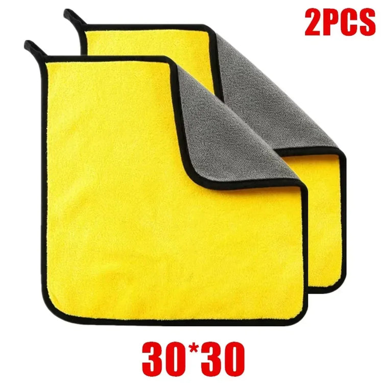 1/2/6Pcs Microfiber Cleaning Towel Car Cleaning Cloths Professional Detailing Car Drying Microfiber Towel Wash Towel Motorcycle