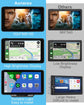 Wireless Apple Carplay Android Auto Screen for Car, 7" HD Touch Screen Car Stereo Portable Live Navigation Car Play Mirror Link Music Video Player Siri/Airplay/Aux/Fm/Radio.