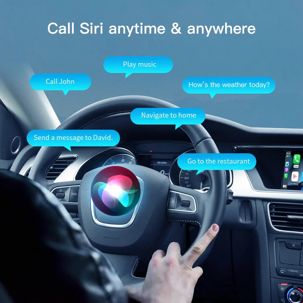 Wireless Carplay Android Auto Interface for Audi A4 B8 A5 Q5 2009-2015, with Airplay Mirror Link Car Play Functions.