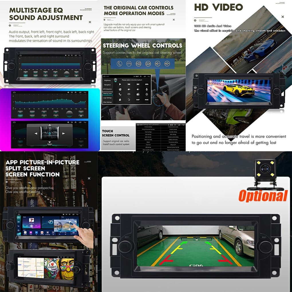 ABS Android 13 232G Car Play Car-Play Multimedia Navigation Android Bluetooth Backup Camera Easy Installation Accurate.