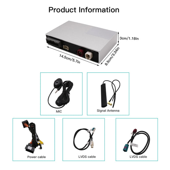 Wireless Carplay Android Auto for Volkswagen Touareg with 8-Inch Screen RNS850 2010-2018 Mirroring Car Play Airplay Multimedia.